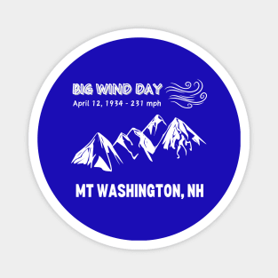 Big Wind Day Anniversary Mount Washington New Hampshire Magnet